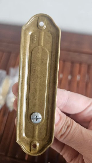 Tirador dorado latón con pomo redondo doradl 6 und