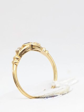 Anillo Oro 18k Zafiro y Diamantes