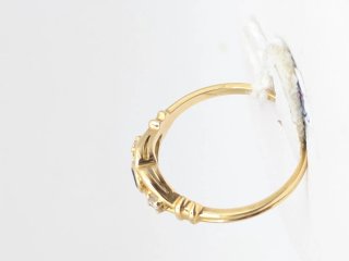 Anillo Oro 18k Zafiro y Diamantes