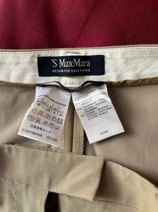 Pantaloni S'Max Mara donna beige tg 40