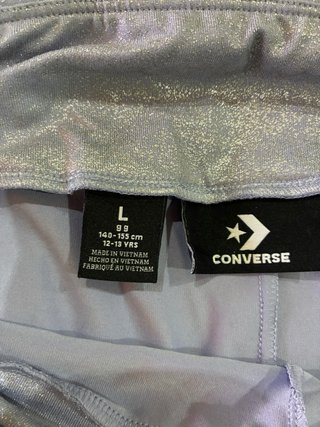 Leggings Converse plateados talla S