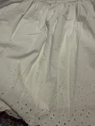 Vestido Zara blanco bordado