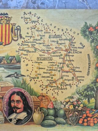 Azulejo Mapa Geografía Valencia