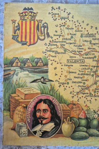 Azulejo Mapa Geografía Valencia