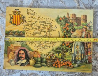 Azulejo Mapa Geografía Valencia