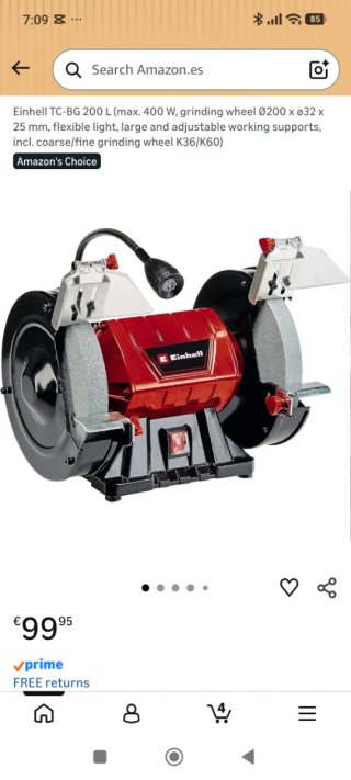 Amoladora Banco Einhell TC-BG 200 L Nueva