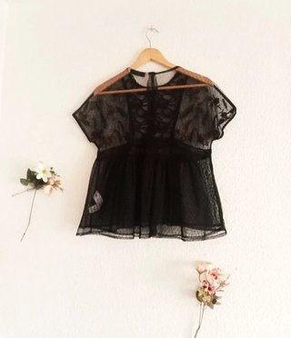 Blusa TSM gasa bordada flores TSM