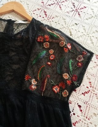 Blusa TSM gasa bordada flores TSM