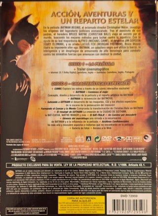 DVD Batman Begins Edición Caja Holográfica