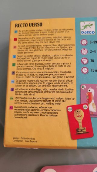 Juego cartas estrategia Recto Verso Djeco