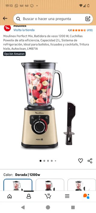 Batidora Moulinex Perfect Mix Dorada 1200W