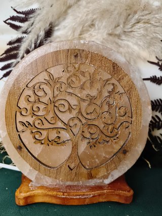 Lámpara Sal Himalaya Árbol Vida