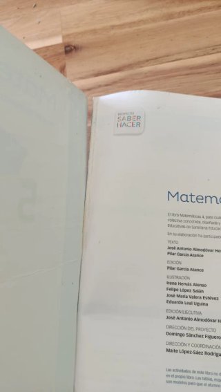 Matemáticas Proyecto Saber Hacer