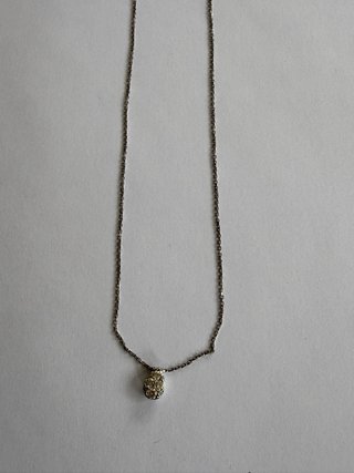 Cadena Cartier Oro Blanco 18K 4 Diamantes