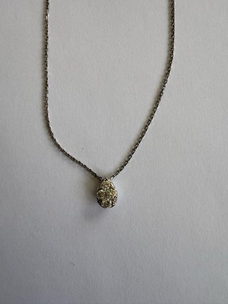 Cadena Cartier Oro Blanco 18K 4 Diamantes