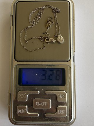Cadena Cartier Oro Blanco 18K 4 Diamantes