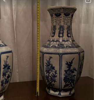 Lote 2 vasi cinesi esagonali