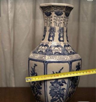 Lote 2 vasi cinesi esagonali