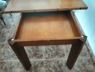 Mesa de comedor extensible ratan y madera