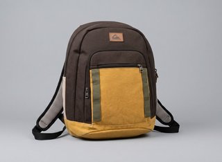 Mochila Quiksilver Negra y Amarilla Unisex