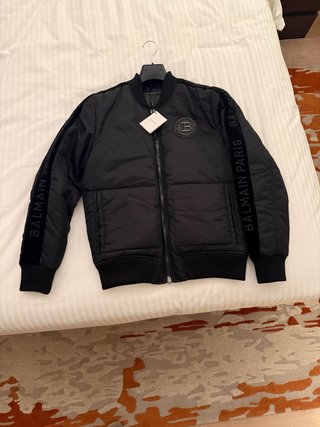 Chaqueta Bomber Balmain Negra Original con Etiquet