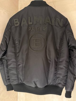 Chaqueta Bomber Balmain Negra Original con Etiquet