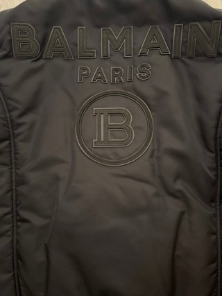 Chaqueta Bomber Balmain Negra Original con Etiquet
