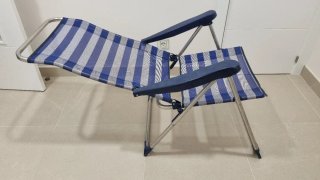Tumbona de aluminio plegable