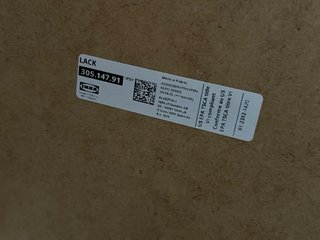 Mesa auxiliar Lack Ikea blanca 35cm