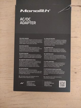 Adaptador AC/DC Monolith Qoltec 12V 1A