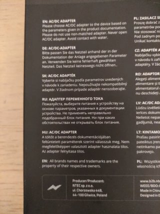 Adaptador AC/DC Monolith Qoltec 12V 1A
