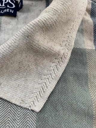 Polo Chaps Ralph Lauren cuadros beige azul vintage XL
