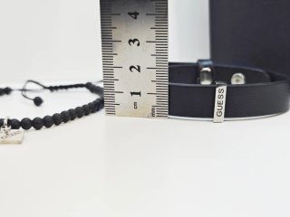Conjunto Guess Pulsera Negra y Corazón
