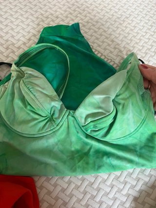 Costume da bagno vintage verde tie-dye