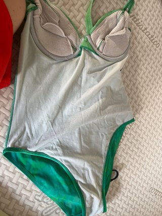 Costume da bagno vintage verde tie-dye