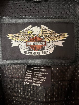 Chaqueta Cuero Harley-Davidson Negra y Naranja