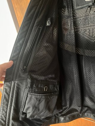 Chaqueta Cuero Harley-Davidson Negra y Naranja