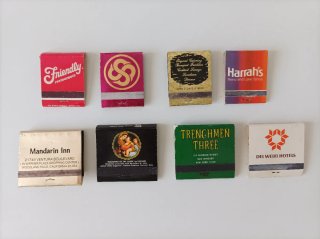 8 scatole fiammiferi vintage USA