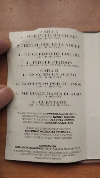 Cinta de Casete Calaitos - Que peligro tienes