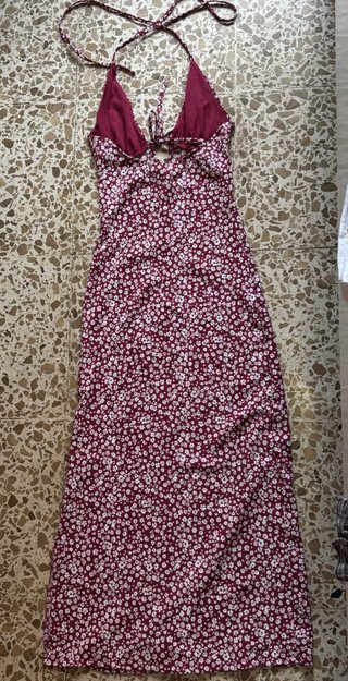 Vestido largo floral Pull&Bear talla única