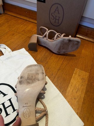 Sandalias ASH Beige Trenzadas