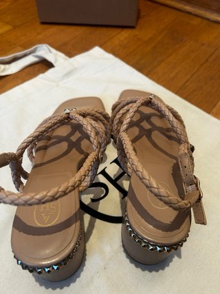 Sandalias ASH Beige Trenzadas