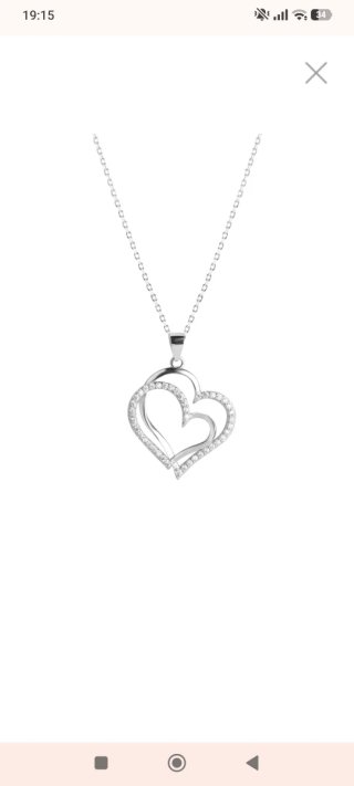 Collar Plata Corazones Chi Mi Ama Gioielli