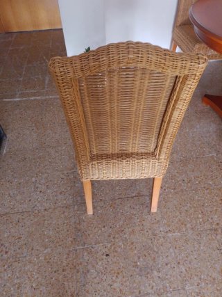 3 Sillas Comedor Mimbre Natural