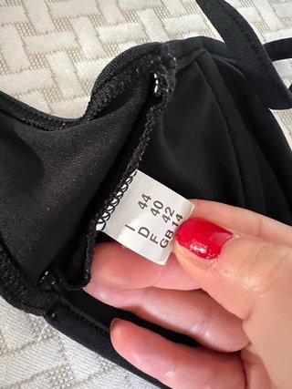 Top bikini vintage nero e bianco