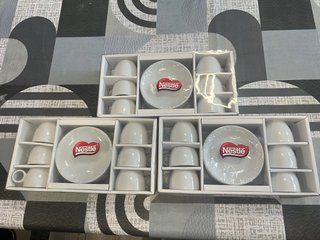 3 Juegos Tazas y Platos Café Nestle Porcelana