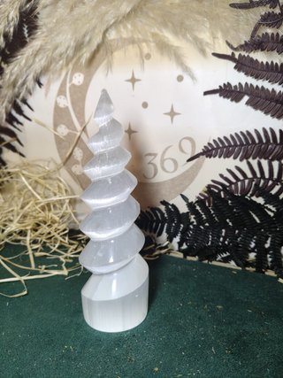 Torre Selenita Espiral Pulida 15cm