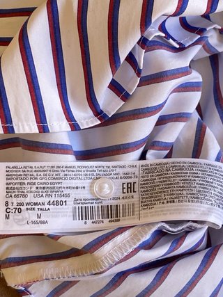 Camisa Rayas Mango Talla M