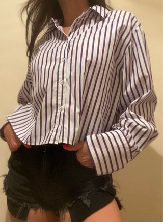 Camisa Rayas Mango Talla M