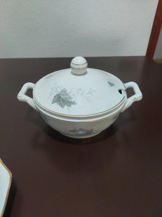 Vajilla Vintage Porcelana Azul y Blanca
